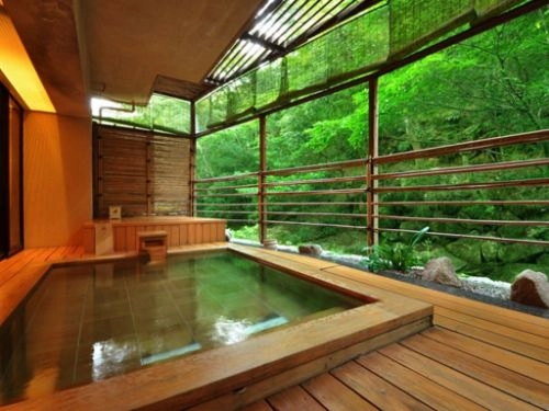 Iwaso Ryokan open air bath