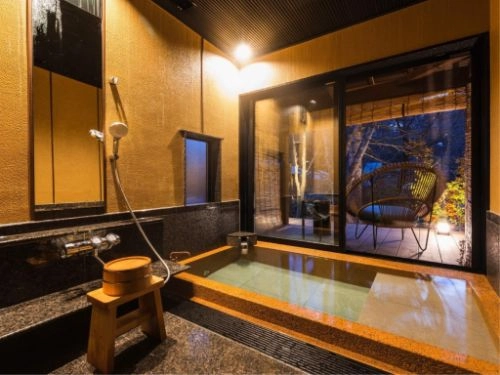 Tsuta Onsen Guest room open-air bath