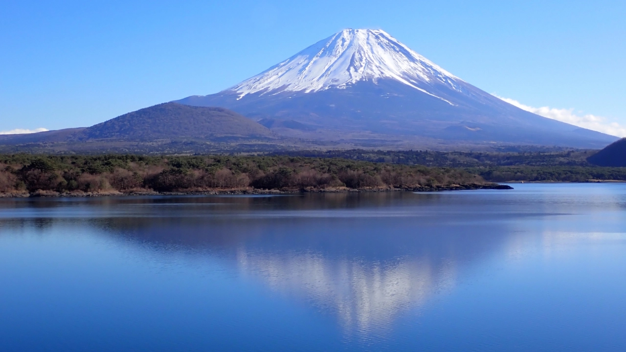 
Lake Motosu Mount Fuji view
